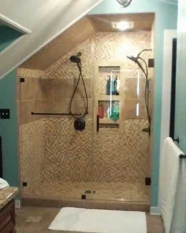 Bathroom tiling remodel