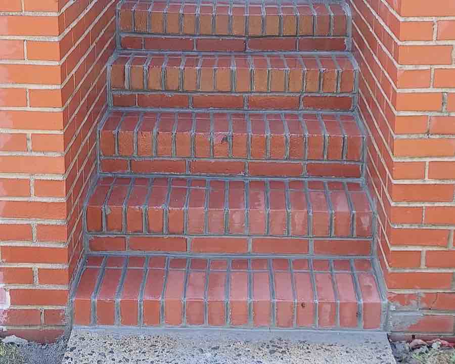 Brick and mortar after repair