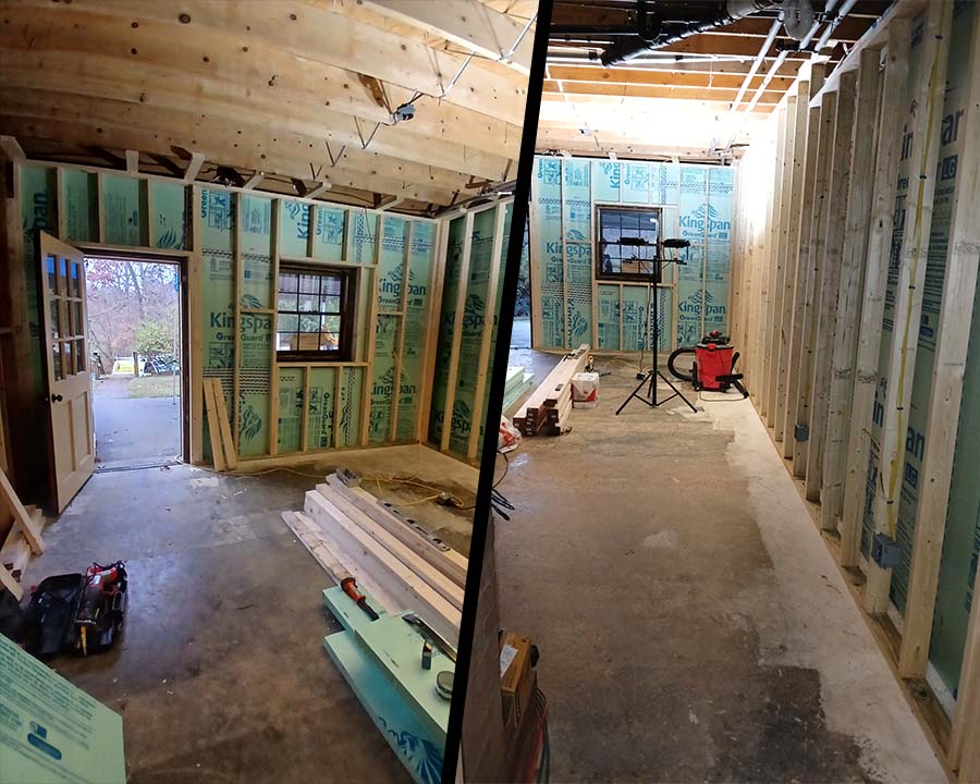 Basement before and after removation