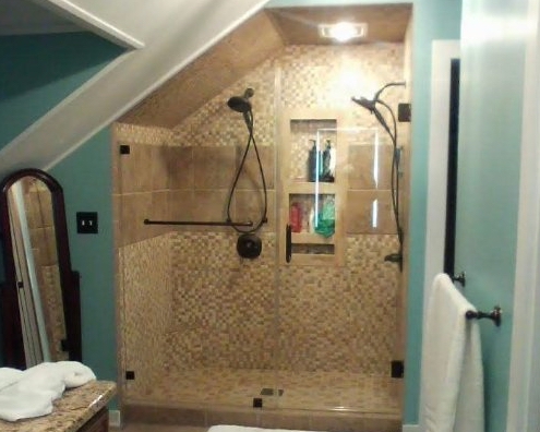 Shower tile after renovation
